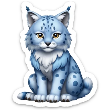 A blue lynx sticker