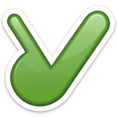 Green tick mark no background sticker