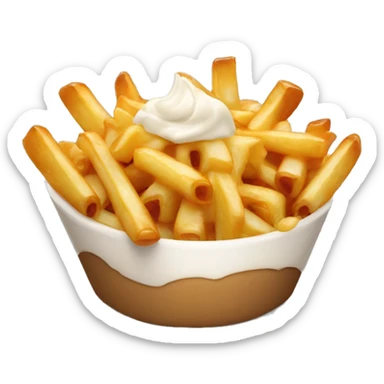 Poutine qui mange des pâtes  sticker