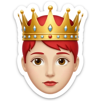 RED Crown King sticker
