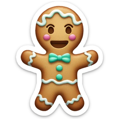 Pastel gingerbread man sticker