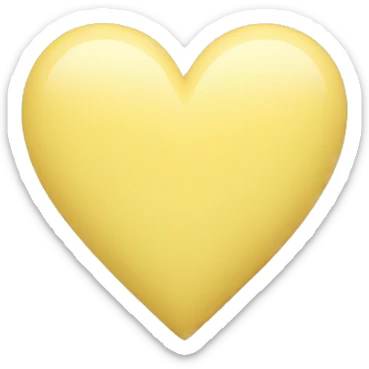 Pastel yellow heart  sticker