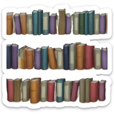 book stash next to a stash of CDs sticker