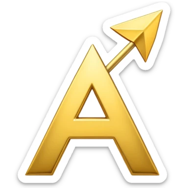 OG letters 3d emoji, arrow up sticker