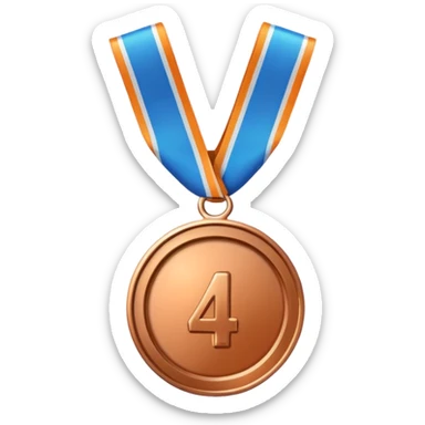 Create a 4th place medal emoji in the same style as the discord legacy one sticker