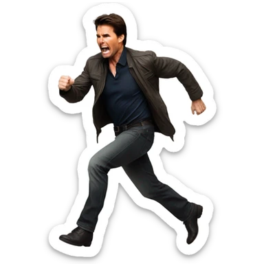 Tom Cruise running sticker