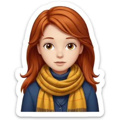 Automne fille ado  sticker