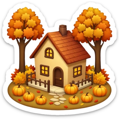Cozy vibes autum sticker