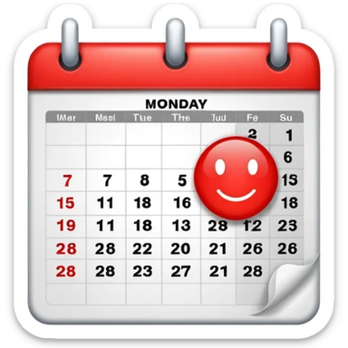 calendario en lunes sticker