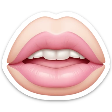Pale Pink kiss sticker