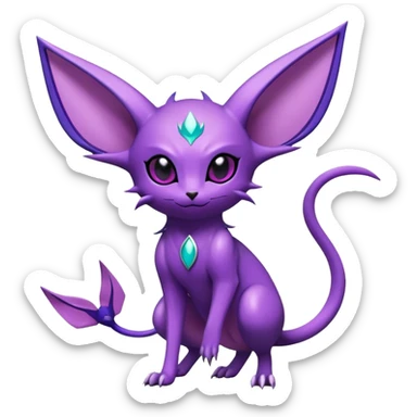 Cool Edgy Shiny Noibat-Espeon-hybrid  full body sticker