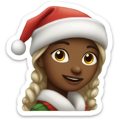 Cozy christmas girl  sticker