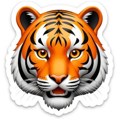 tiger face with HYPE text for Twitch emote sticker