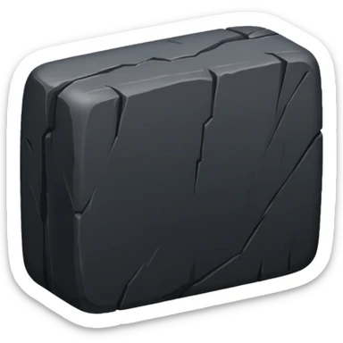 Black rectangle rock sticker