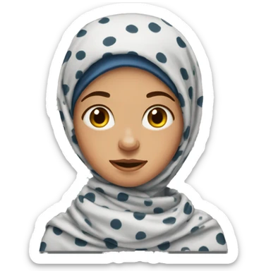 freckled girl in head scarf sticker