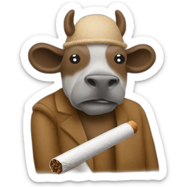 carpincho fumando un cigarrilo artesanal fino mientras descansa panza arriba sticker