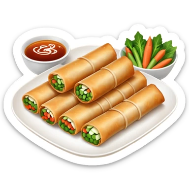 spring rolls vector make them look very real sticker