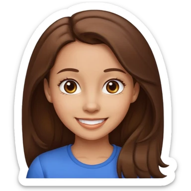 Girl with massive forehead  sticker