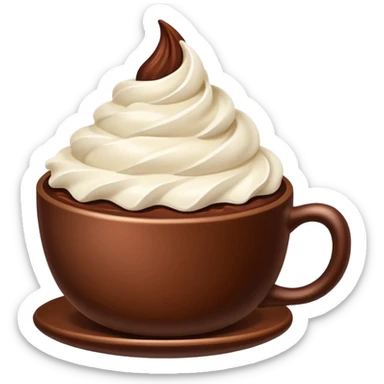 Cacao with whipping cream  sticker