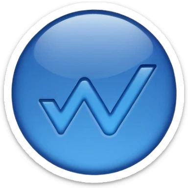 Dark blue checkmark for social media. sticker