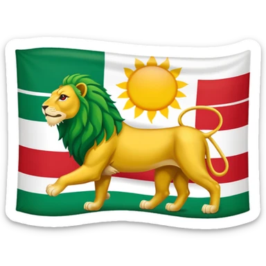 Iran lion sun flag emoji sticker