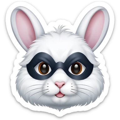 The rabbit in the night mask sticker