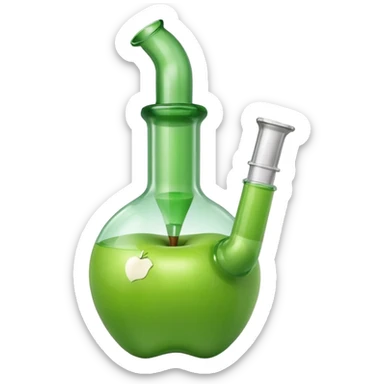 glass bong apple style emoji sticker