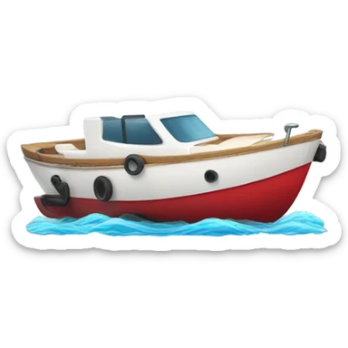 Car with boat sticker