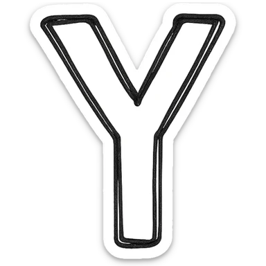The letter Y sticker