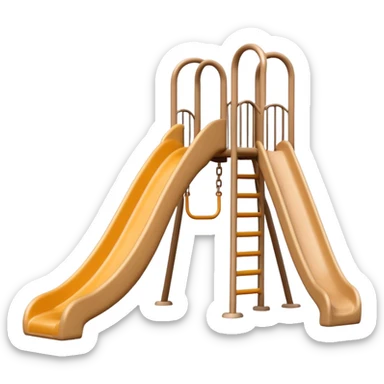 Light tan curly playground slide  sticker