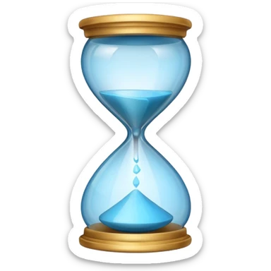 checkmark fading into an hourglass emoji sticker