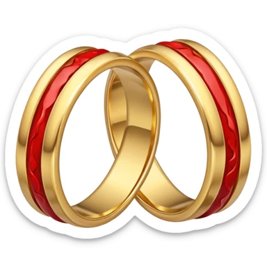 2 bloody wedding rings sticker