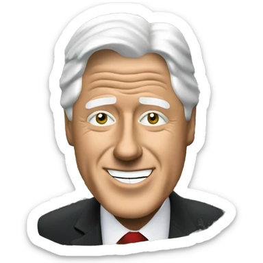 Bill Clinton whit money sticker