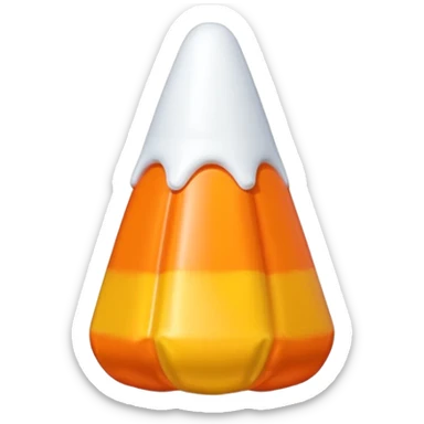   jeff koons style inflatable orange candy corn  sticker