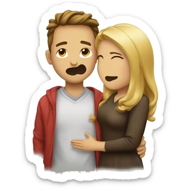 beso entre os personas sticker