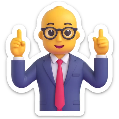 businessman, 3D emoji style sticker