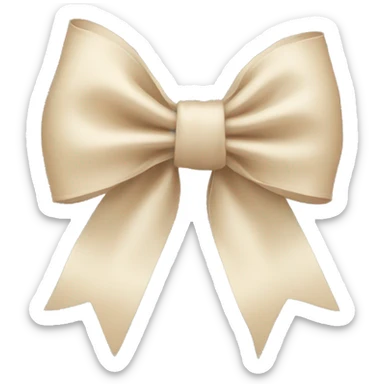 Light beige bow sticker