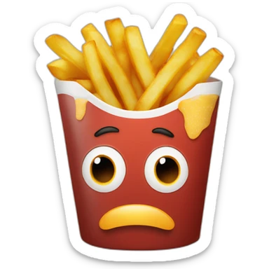 Fries with cola sticker
