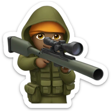 sniper in ghilli suit sticker
