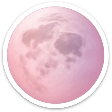 pastel pink moon sticker