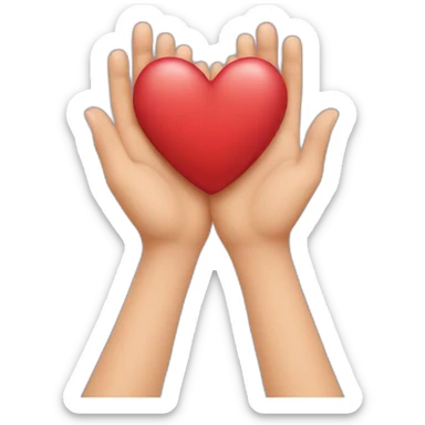 Heart with hands sticker