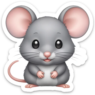 Cute mouse blushing sticker