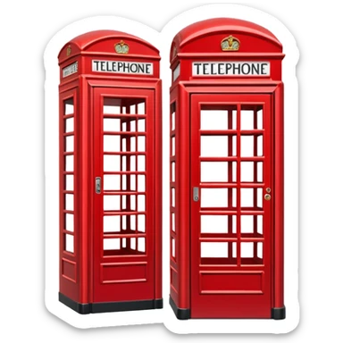 red telephone booth sticker