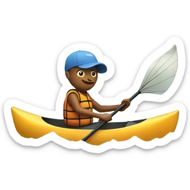 fish kayaking sticker