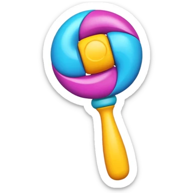 Rattle – colorful sticker
