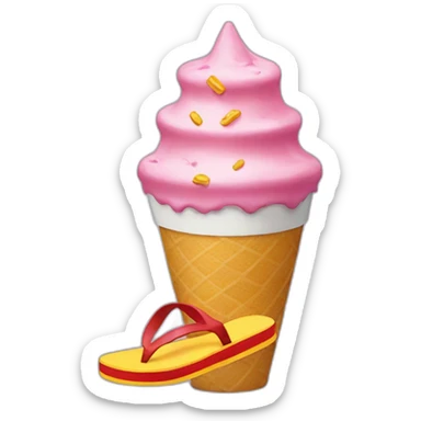 McDonald's cone and flip flops sticker