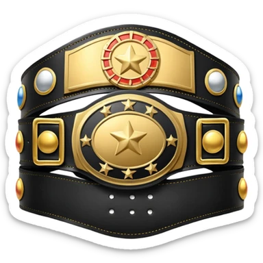 boxing champions belt sticker