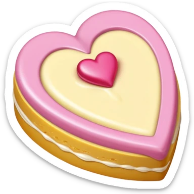 Diseña un emoji de un remolino (swirl) de mantequilla corporal, de textura muy suave y cremosa, con un pequeño corazón de color rosa brillante en la punta. Enfoque en la textura y el cuidado. sticker