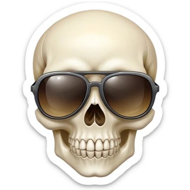 Una calavera con gafas de sol sticker