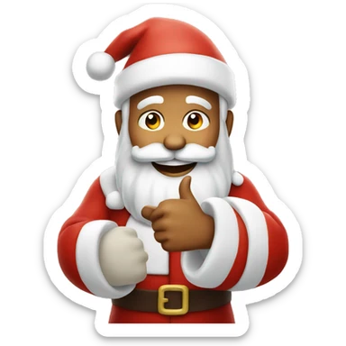 SANTA CLAUS SMILING MAKING OK SIGN sticker